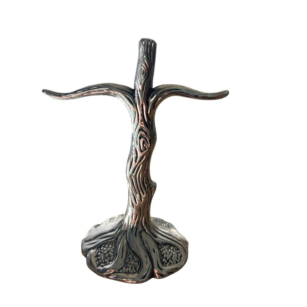 Vintage Godinger Silver Art Co. Cross Tree Display Knickknack Jewelry Decor
